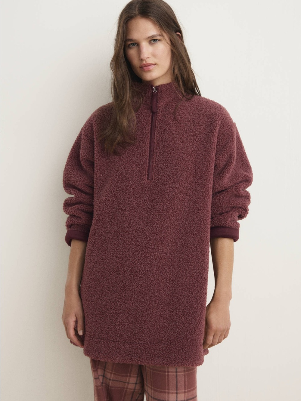 FLEECE SWEATSHIRT WITH ZIP